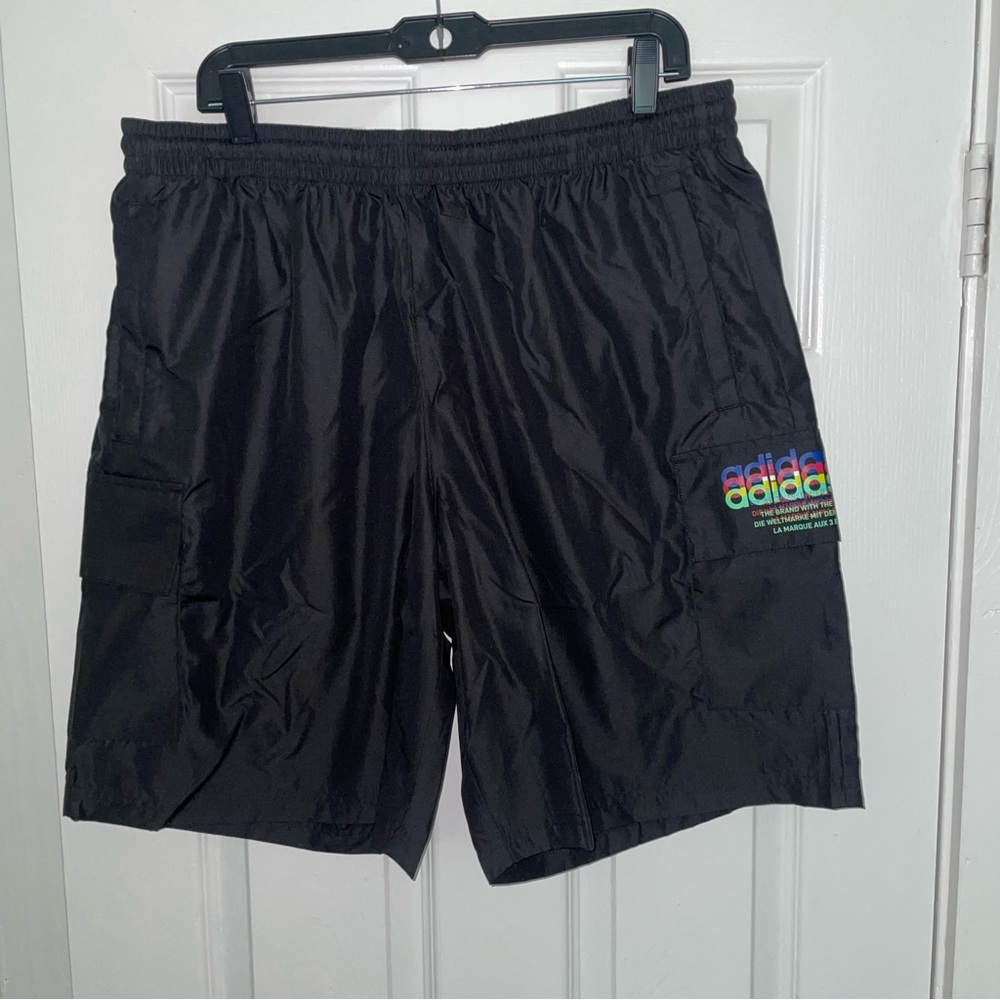 Adidas HK5156Hyperreal Cargo Shorts Black Fits XL For Men’s